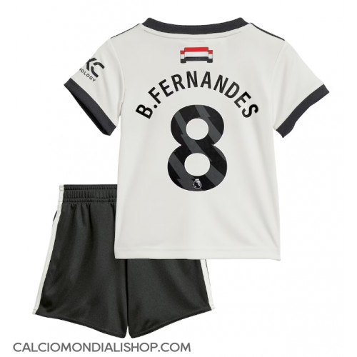 Maglie da calcio Manchester United Bruno Fernandes #8 Terza Maglia Bambino 2024-25 Manica Corta (+ Pantaloni corti)